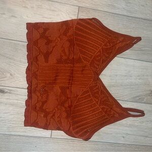 Lace Bralette in Rust Orange